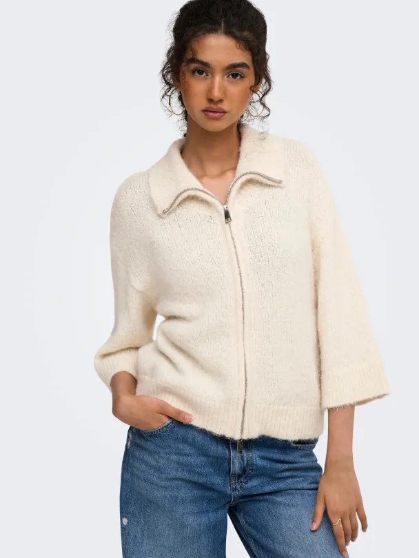 ONLMAGGIE 3/4 WIDE ZIP CARDI CC KNT - Image 2