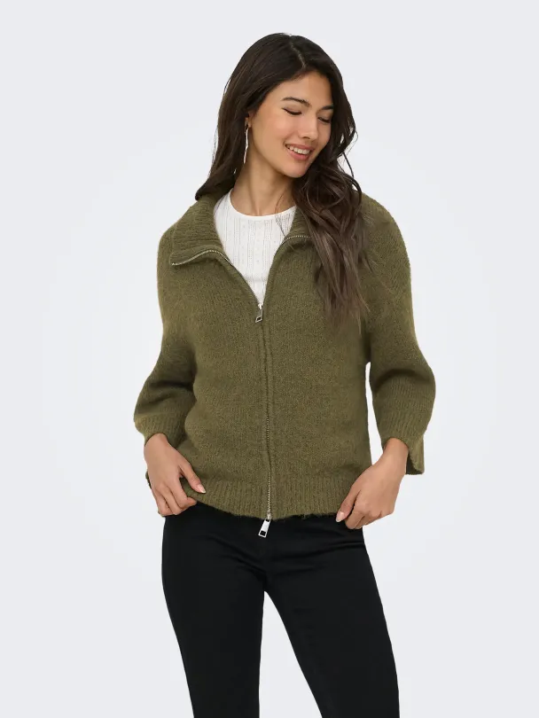 ONLMAGGIE 3/4 WIDE ZIP CARDI CC KNT - Image 3