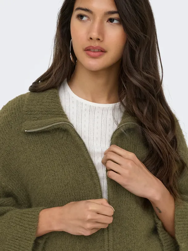 ONLMAGGIE 3/4 WIDE ZIP CARDI CC KNT - Image 4