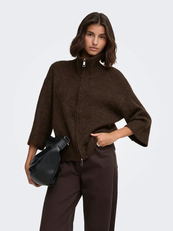 ONLMAGGIE 3/4 WIDE ZIP CARDI CC KNT - Image 4