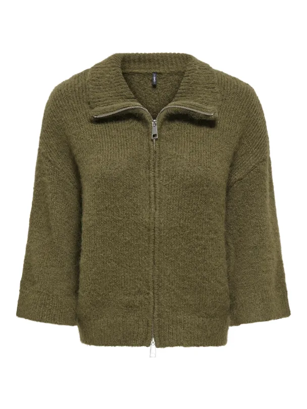 ONLMAGGIE 3/4 WIDE ZIP CARDI CC KNT - Image 1