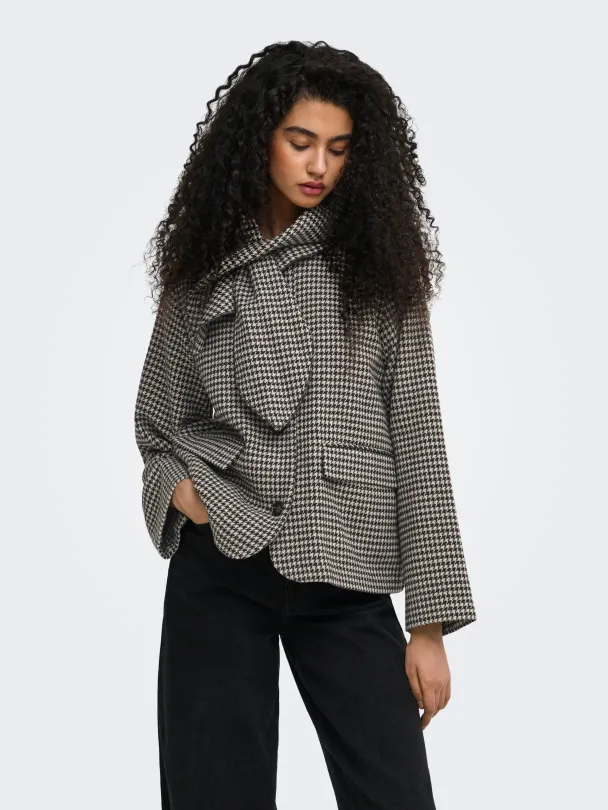ONLADELINA SCARF CHECK JACKET OTW - Image 4