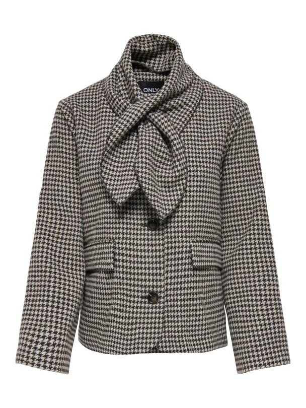 ONLADELINA SCARF CHECK JACKET OTW - Image 1