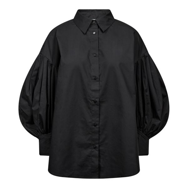 Roseline Sleeve Shirt – Sort skjorte med ballongermer fra Co'Couture 