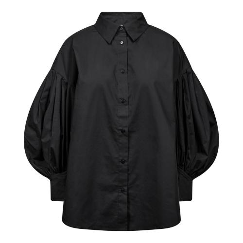Roseline Sleeve Shirt – Sort skjorte med ballongermer fra Co'Couture 