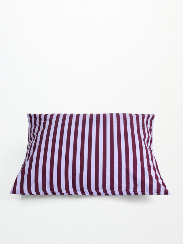 Percale Putetrekk - Wine & Lavender Blue 50 x 70 cm - Image 1