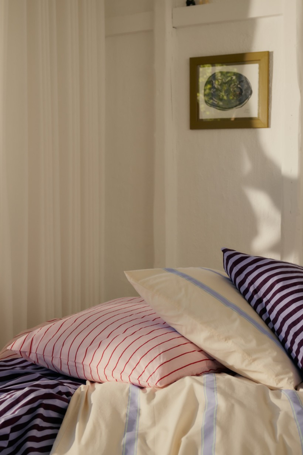 Percale Putetrekk - Wine & Lavender Blue 50 x 70 cm - Image 3