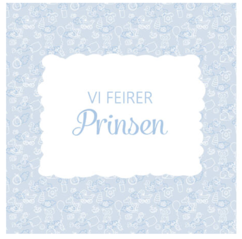 Servietter prinsen baby blå 