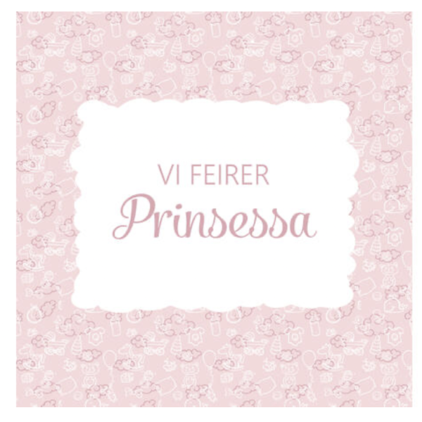 Servietter prinsessa baby rosa