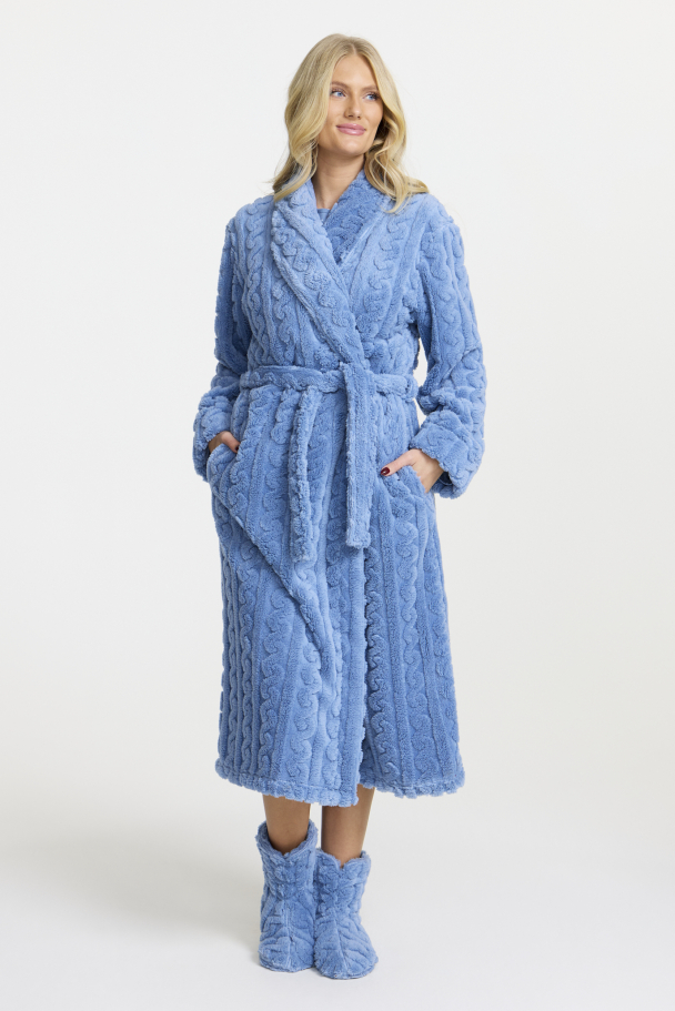 Morgenkåpe Fleece Blå - Image 1