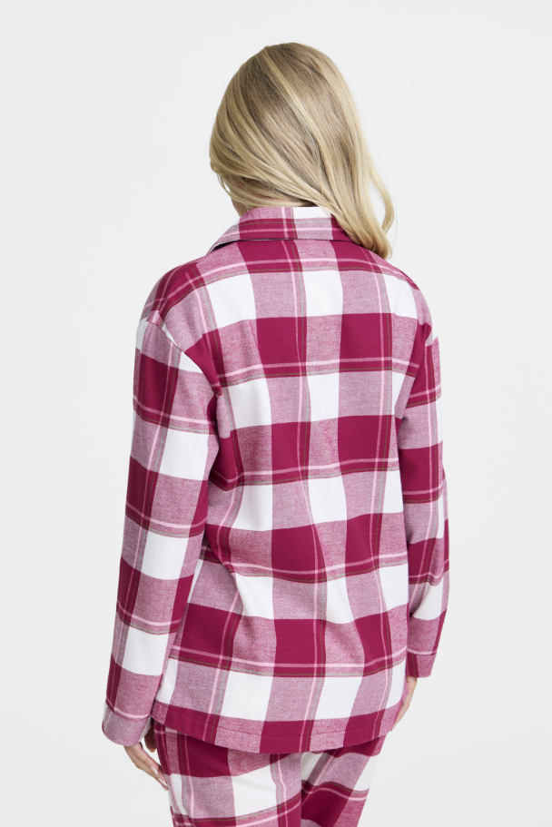 Pyjamas Rutet Flanell Rød - Image 3