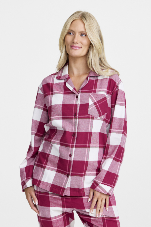 Pyjamas Rutet Flanell Rød - Image 2