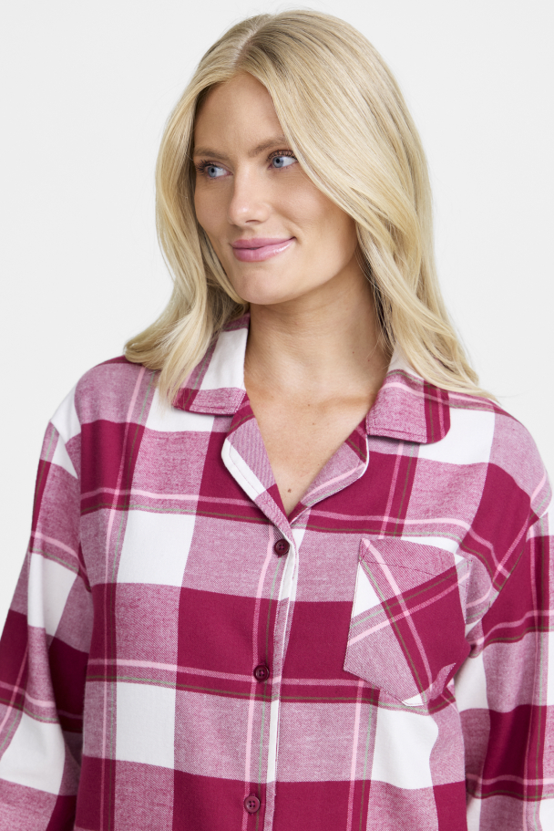 Pyjamas Rutet Flanell Rød - Image 4