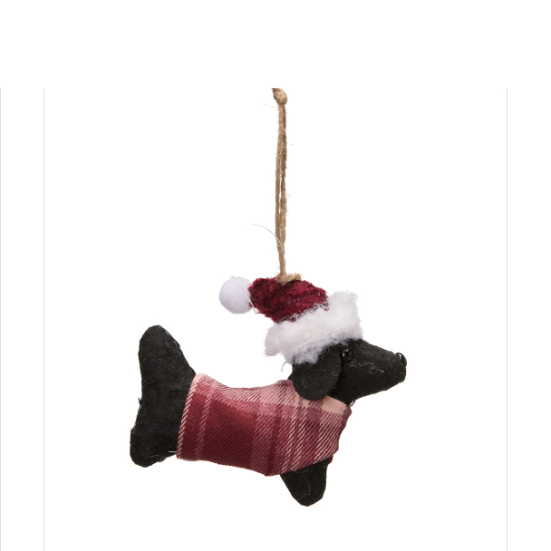 Dachshund med Nisselue - Rosa Genser