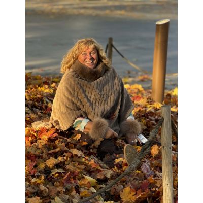MARC LAUGE Cut Poncho Fur M3050