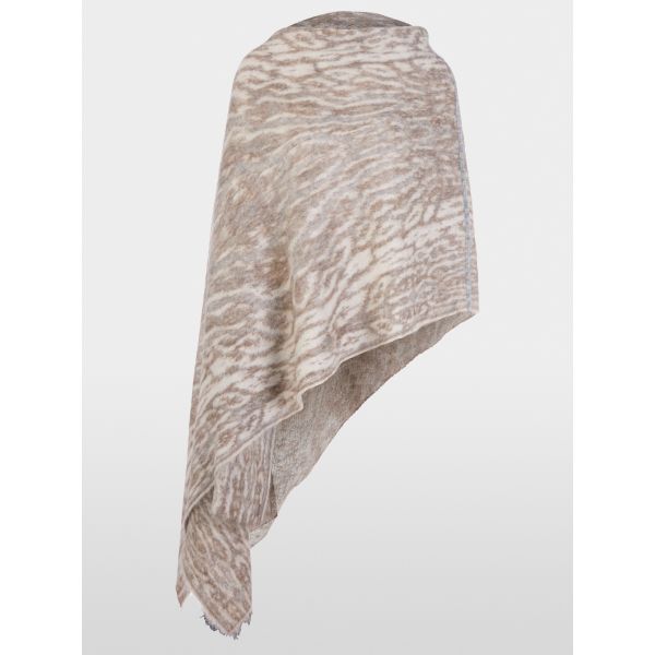 Stort sjal i mohair- og alpakablanding – Beige fra MarcCain 
