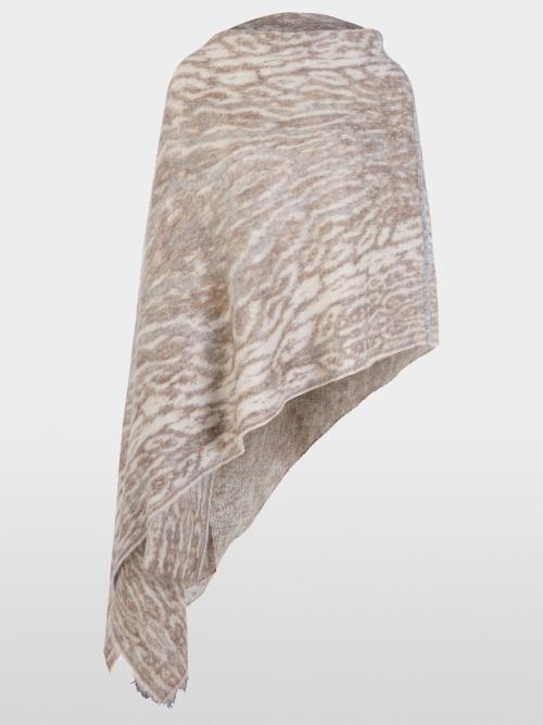 Stort sjal i mohair- og alpakablanding – Beige fra MarcCain 