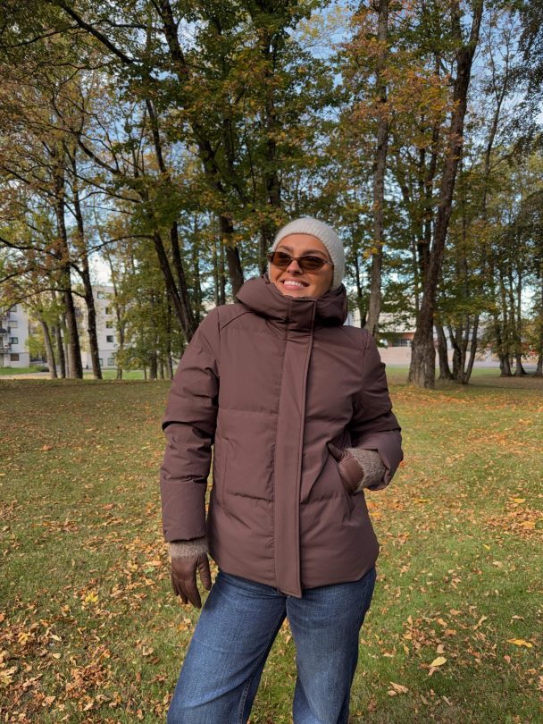 Dagny Down Jacket - Black Coffee - Image 6