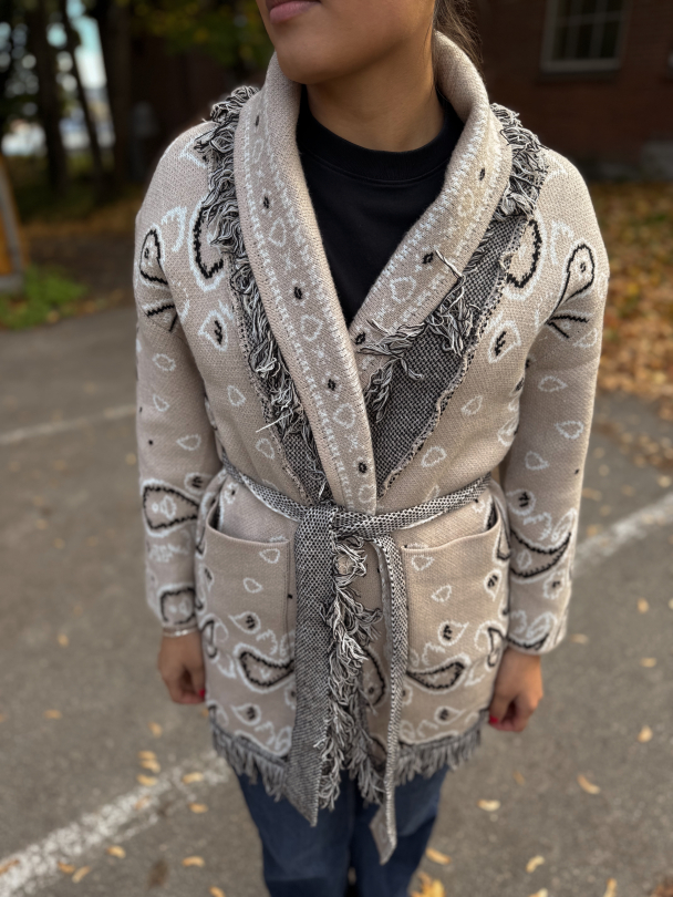 Frynsejakke - Beige   - Image 1