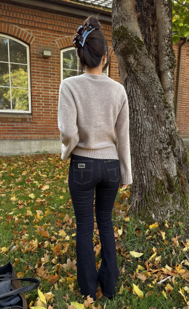 Emila LS Wool Knit Cardigan - Sandshell - Image 5