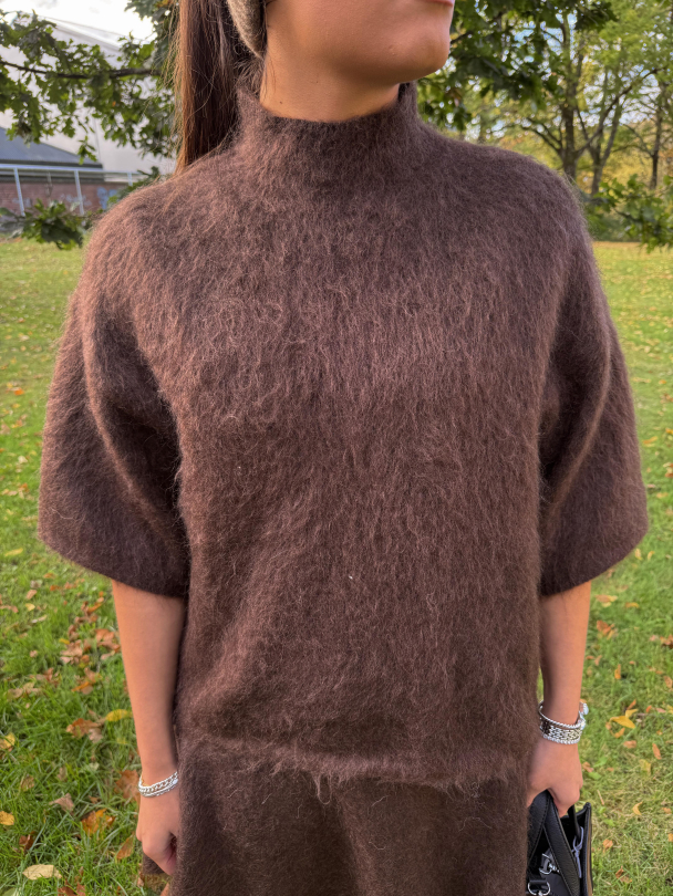 Tilde Mohair Blend Pullover – Mole Melange - Image 1