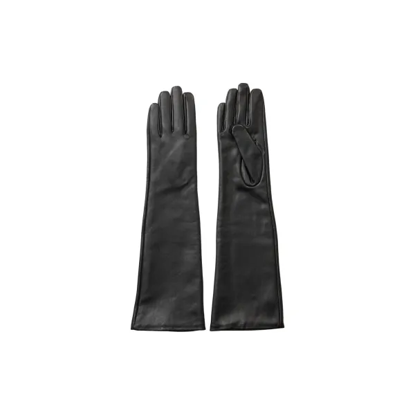Gaby Leather Gloves – Lange sorte skinnhansker fra Co'Couture