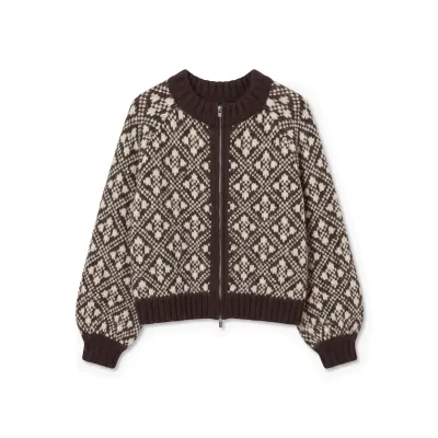 VMINGA LS O-NECK ZIP CARDIGAN LCS