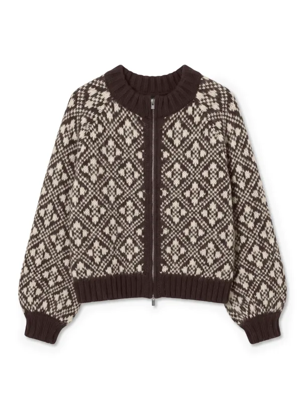 VMINGA LS O-NECK ZIP CARDIGAN LCS
