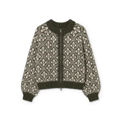 VMINGA LS O-NECK ZIP CARDIGAN LCS