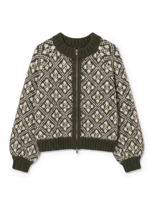 VMINGA LS O-NECK ZIP CARDIGAN LCS