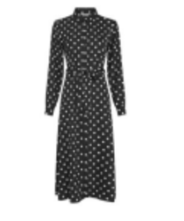 Trine Shirt Dress - Black Dots