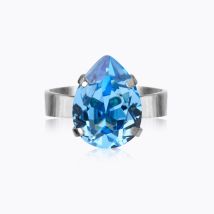 Mini Drop Ring - Rhodium-Recreated Iceblue 1.jpg