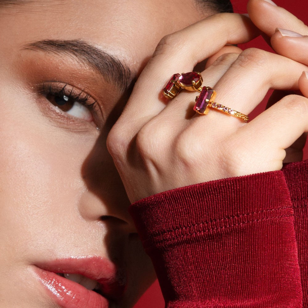 Lucy Ring Gold/Light Rose - Image 2