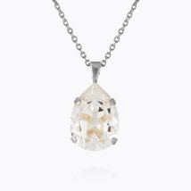 Mini Drop Necklace Rhodium - Crystal 1.jpg