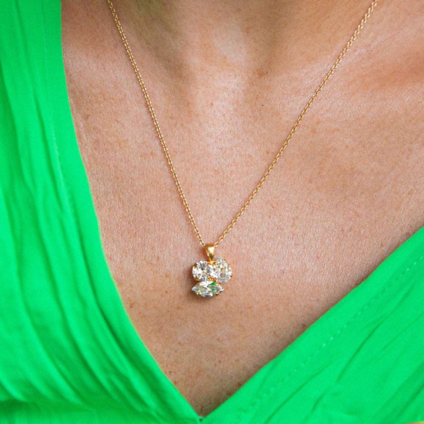 Ana necklace - Gold crystal - Image 2