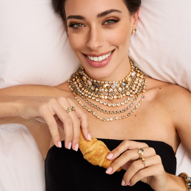 Mini Kallisto Necklace - Gold Black Golden Combo - Image 2