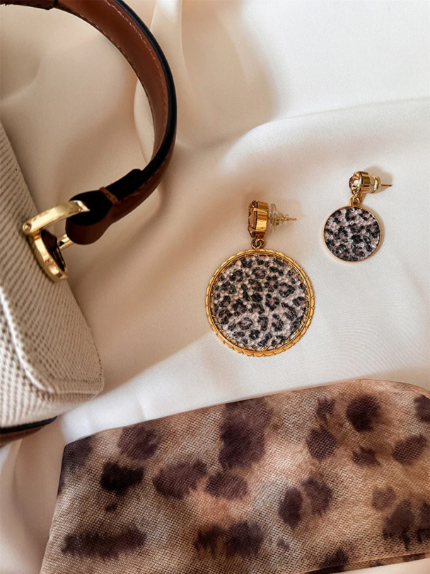 Chloe Earrings / Leopard - Gold - Image 4