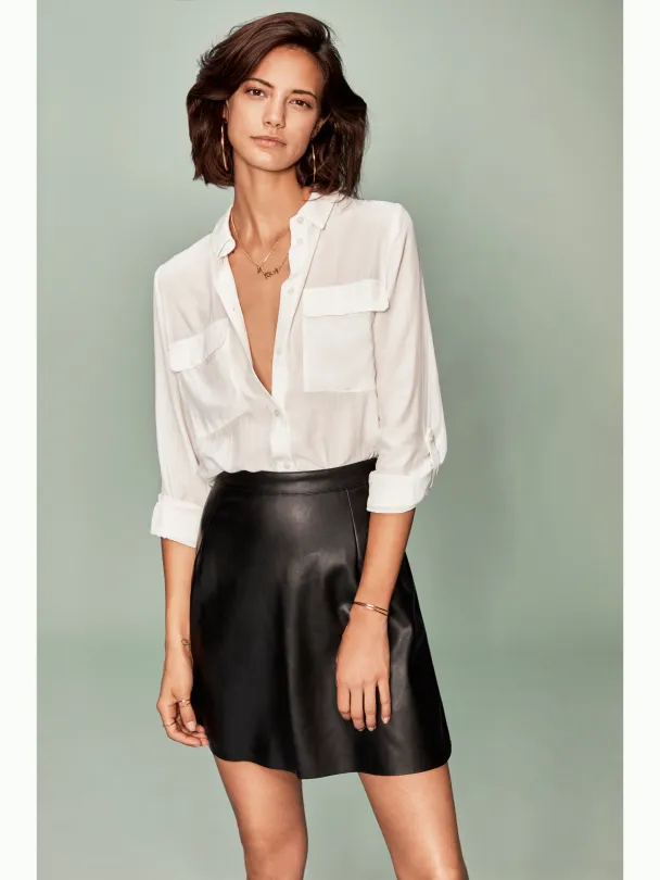 VIPEN COATED SKATER SKIRT - Image 4