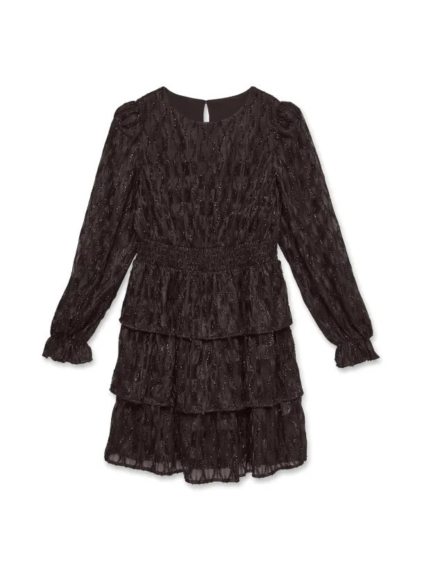 AWNOLITA LISE LS O-NECK SHORT DRESS