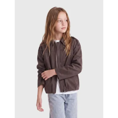 KOGNIA FAUX SUEDE BAT JACKET OTW GRL