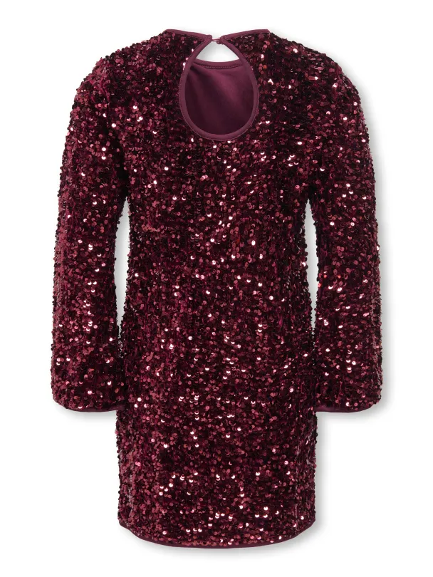 KOGCONFIDENCE LS SEQ FLRD DRESS JRS GRL - Image 3