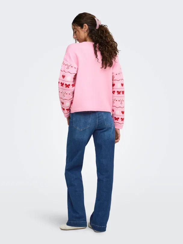 ONLXMAS SNOWIE LS O-NECK KNT - Image 6