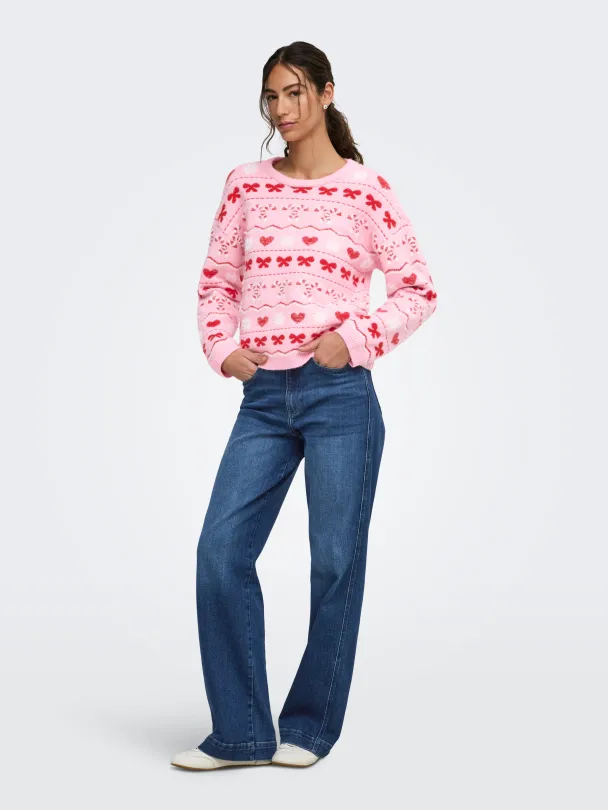 ONLXMAS SNOWIE LS O-NECK KNT - Image 4