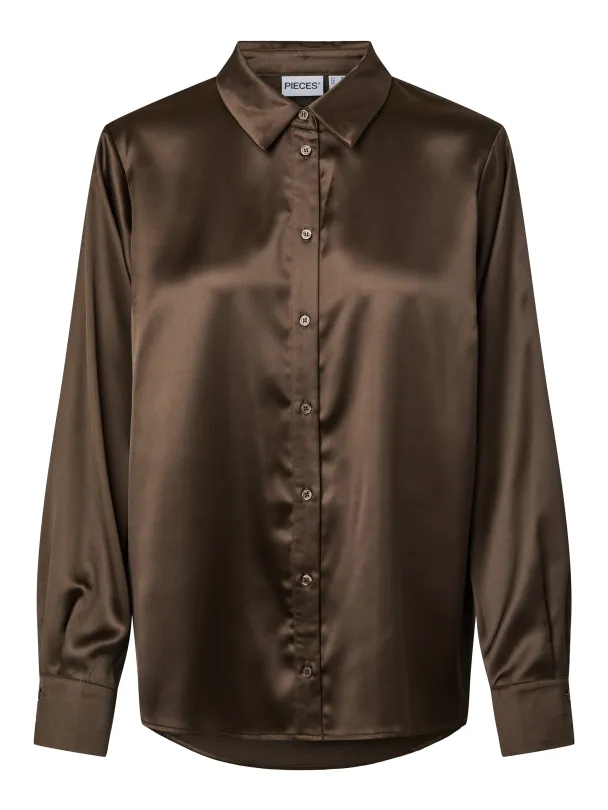 PCEVY LS LOOSE SHIRT WVN BC