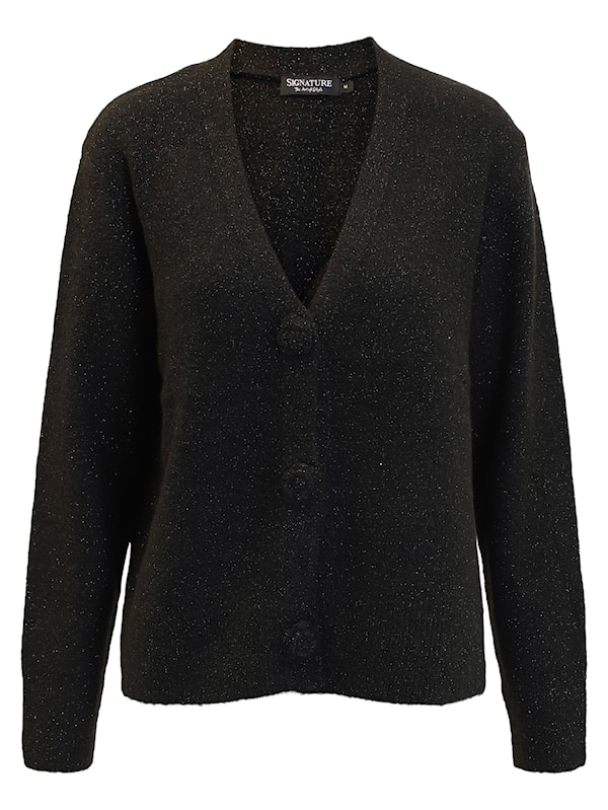 Strikkejakke m/glitter 60022 Svart - Image 1