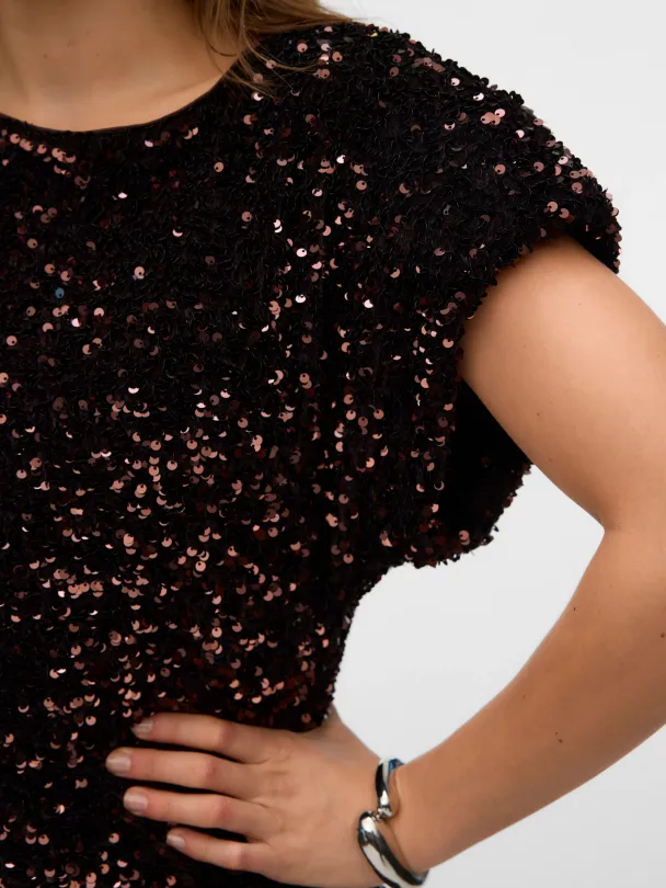 VMMIRANDA CS MAXI SEQUIN DRESS JRS EXP - Image 2