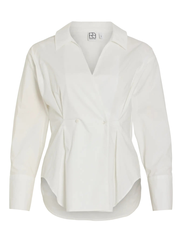 Rousheena V-neck Shirt - Cloud Dancer - Image 1