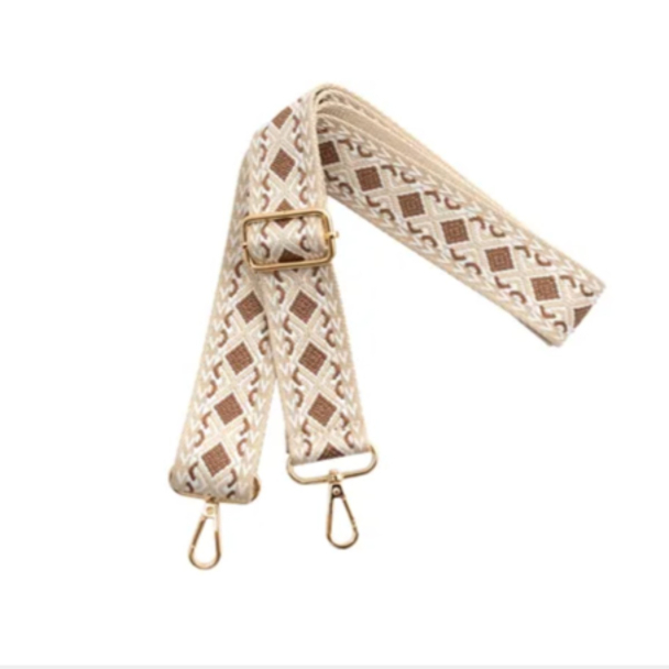 Skulderreim Beige/hvit 130cm 2747
