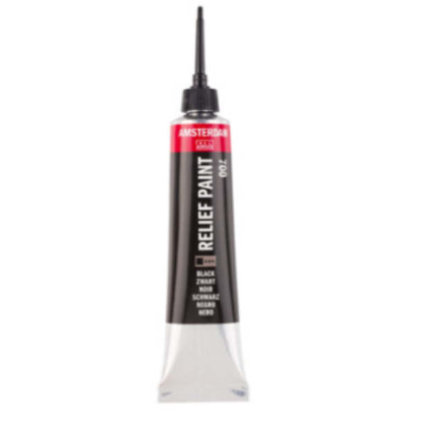 Amsterdam Relief Paint 20ml - 700 Black
