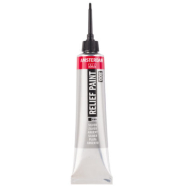 Amsterdam Relief Paint 20ml - 800 Silver